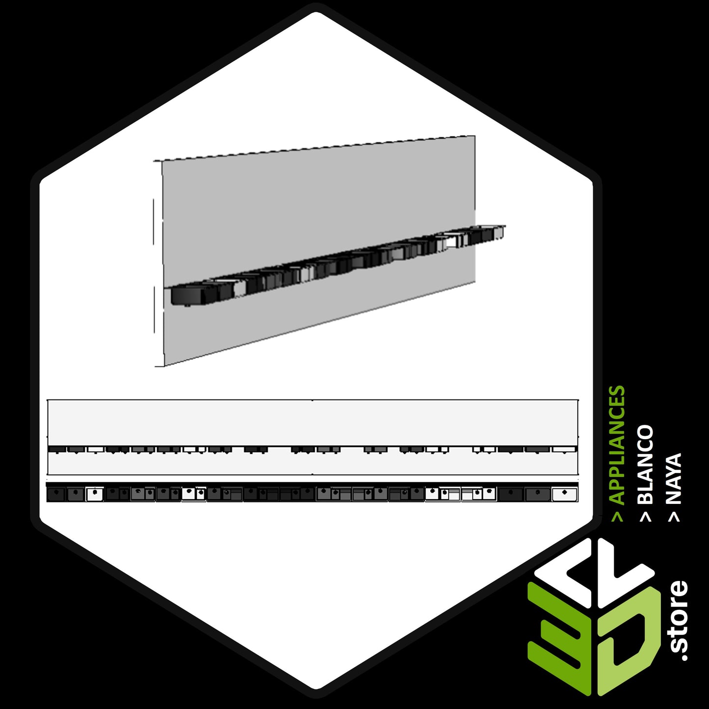 Blanco - Naya 3D Models for Cabinet Vision