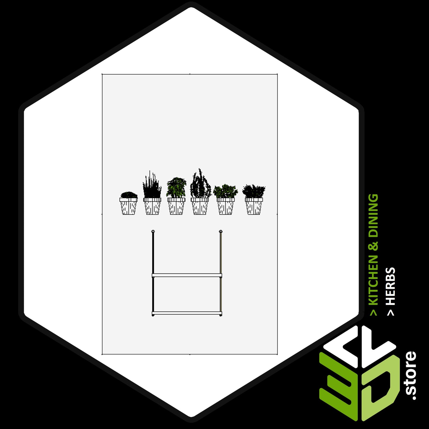 Herbs - 3D Models for Cabinet Vision