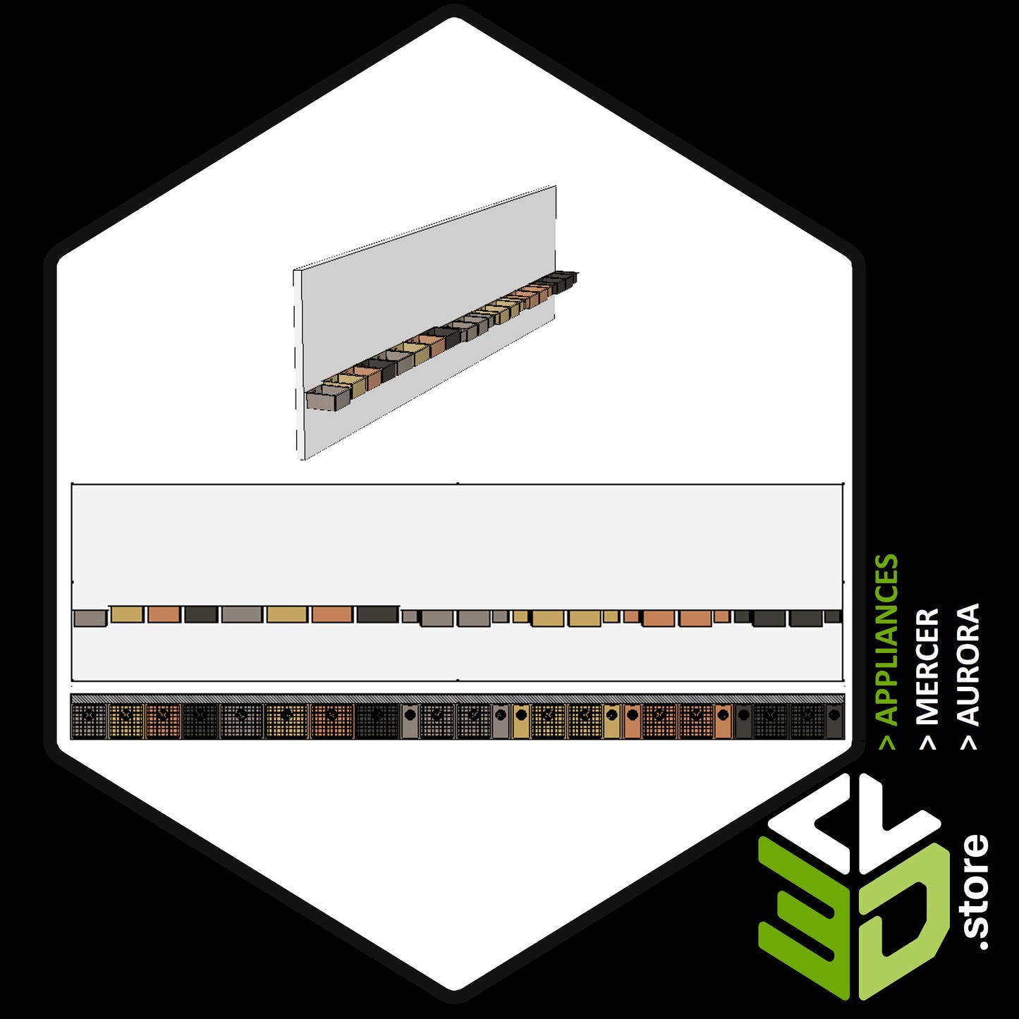 Mercer - Aurora 3D Models for Cabinet Vision