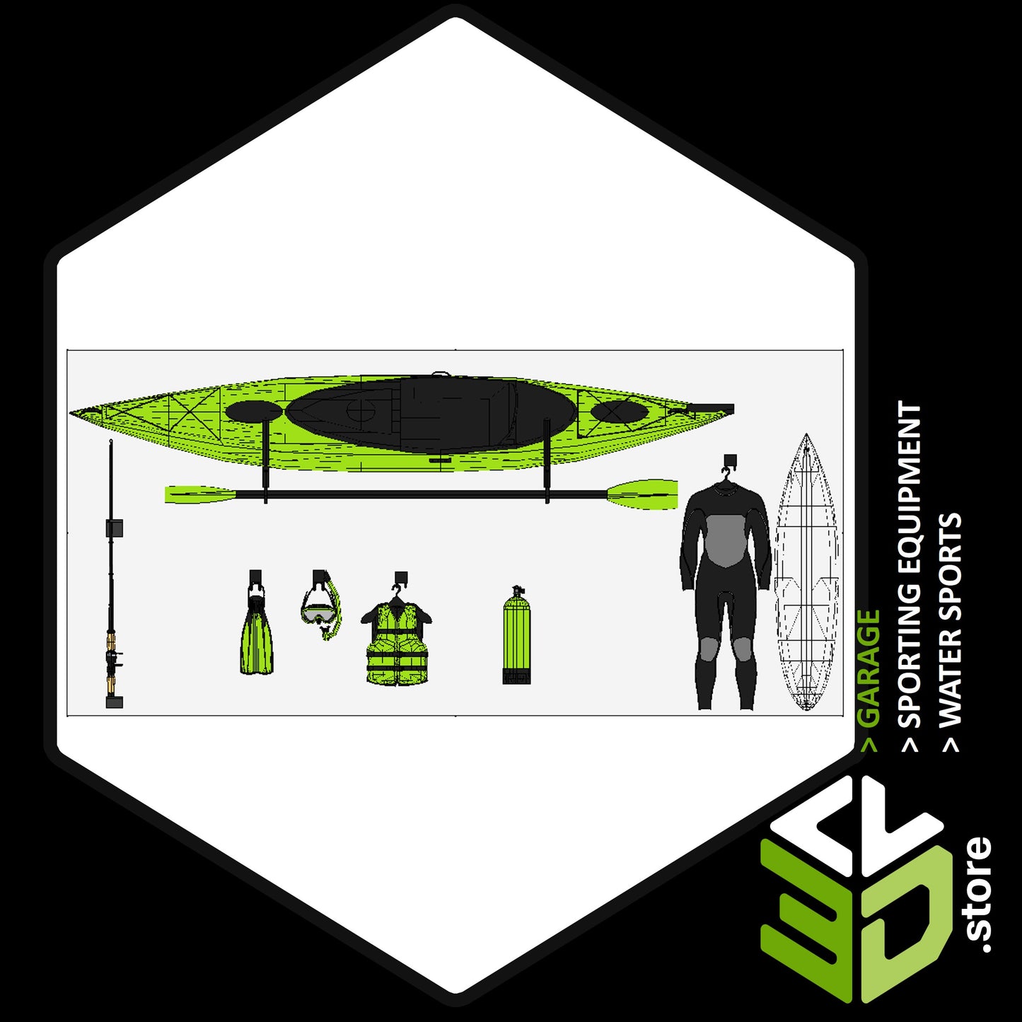 Sporting Equipment > Water Sports - 3D Models for Cabinet Vision