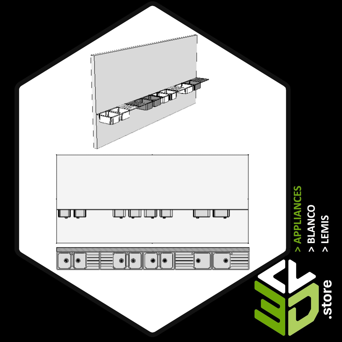 Blanco - Lemis 3D Models for Cabinet Vision