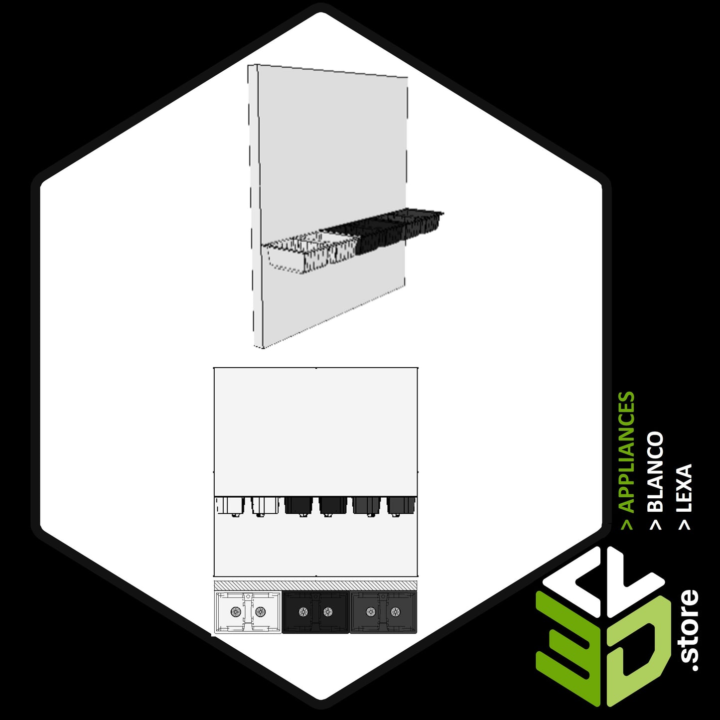 Blanco - Lexa 3D Models for Cabinet Vision