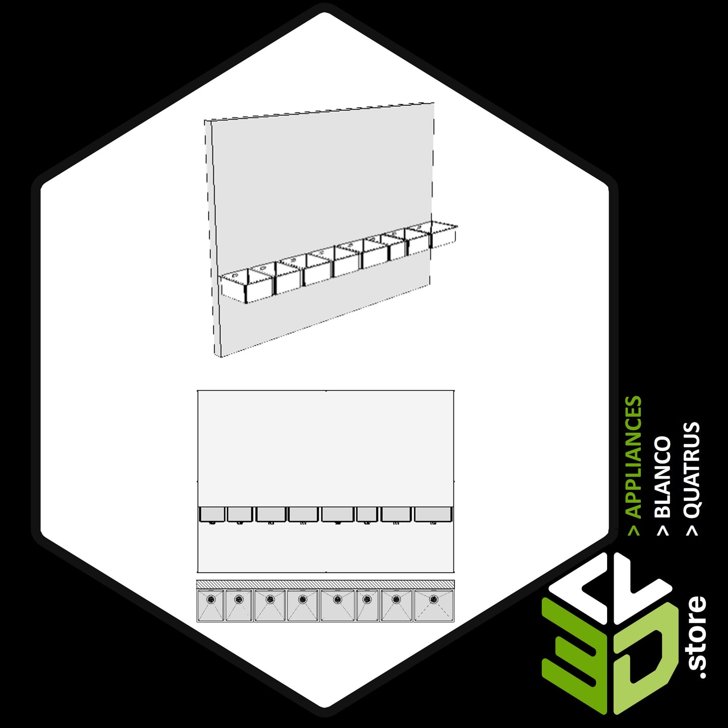 Blanco - Quatrus 3D Models for Cabinet Vision