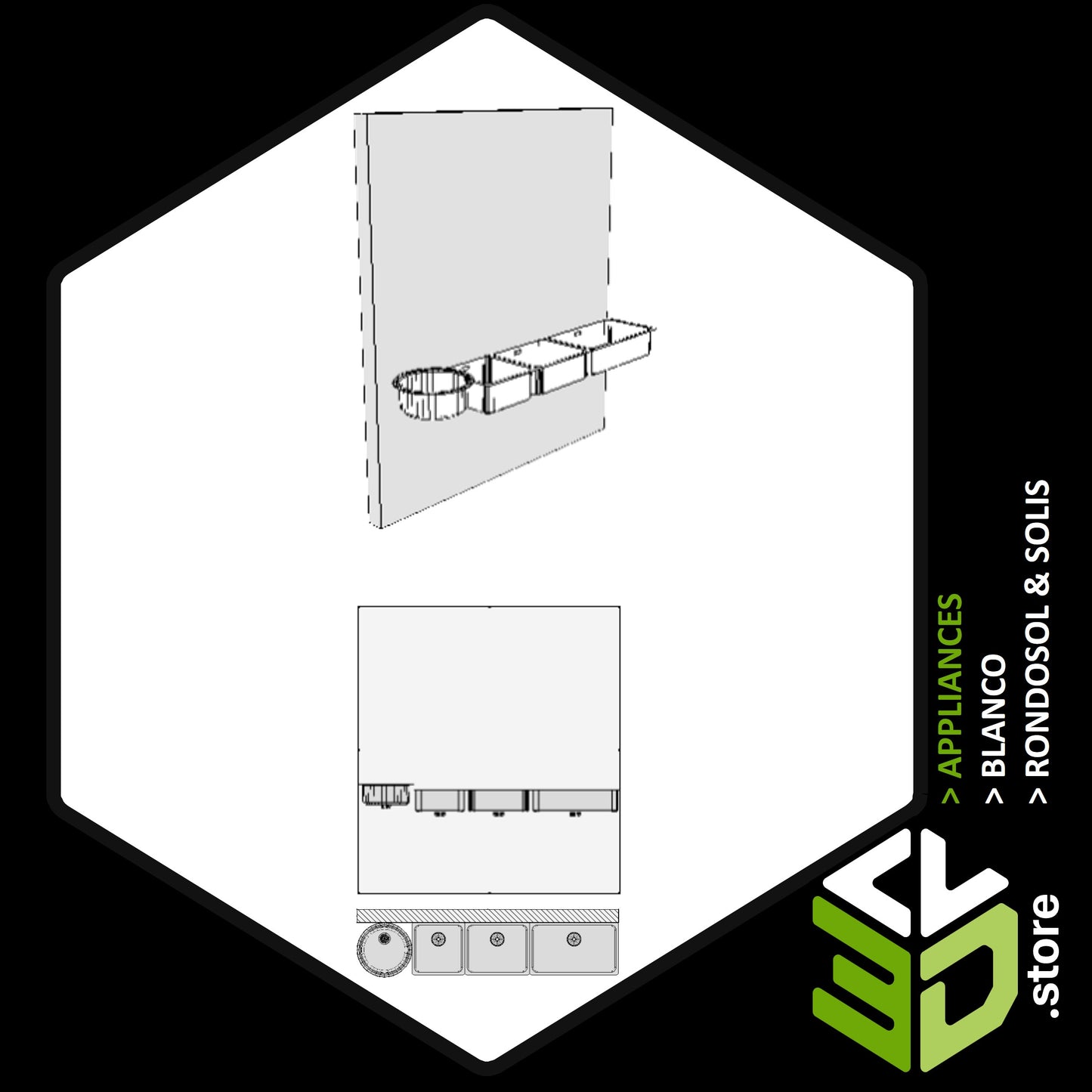 Blanco - Rondosol & Solis 3D Models for Cabinet Vision