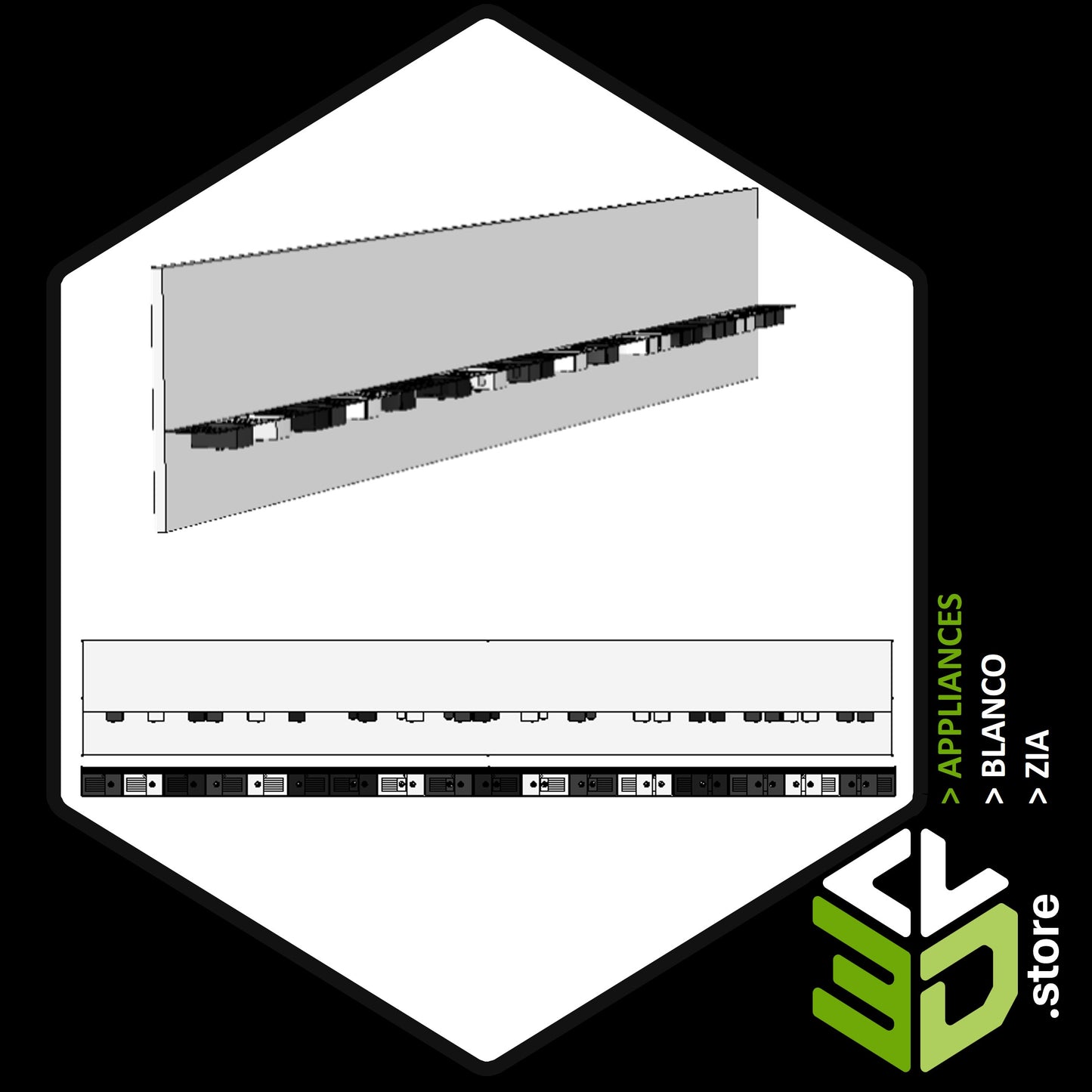 Blanco - Zia 3D Models for Cabinet Vision