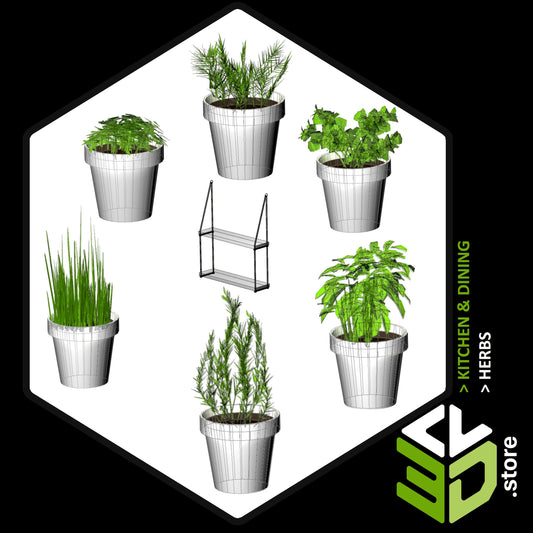 Herbs - 3D Models for Cabinet Vision