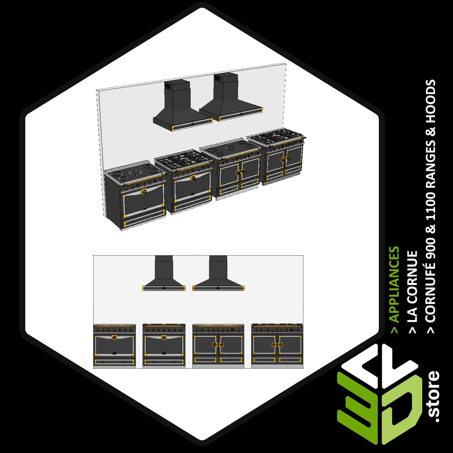 La Cornue – Cornufé - 3D Models for Cabinet Vision