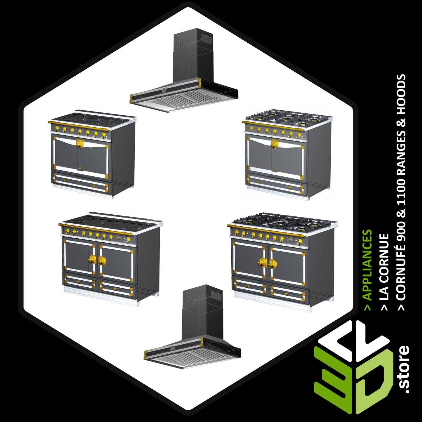 La Cornue – Cornufé - 3D Models for Cabinet Vision