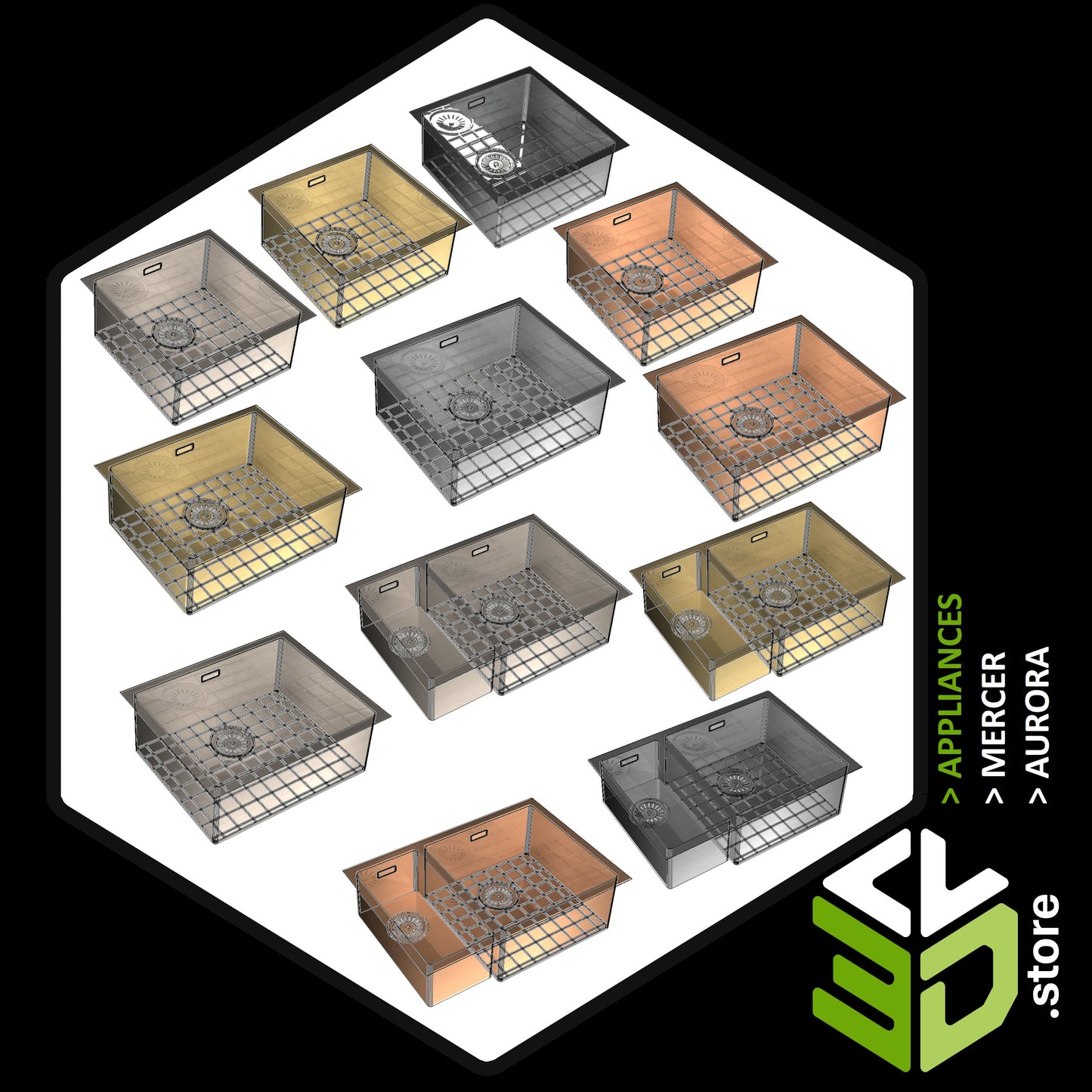 Mercer - Aurora 3D Models for Cabinet Vision