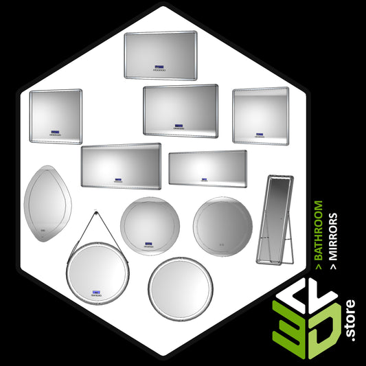 Mirrors- 3D Models for Cabinet Vision
