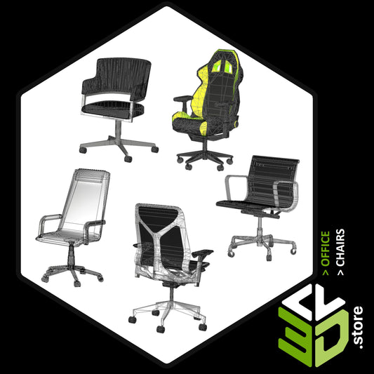Office Chairs - 3D Models for Cabinet Vision