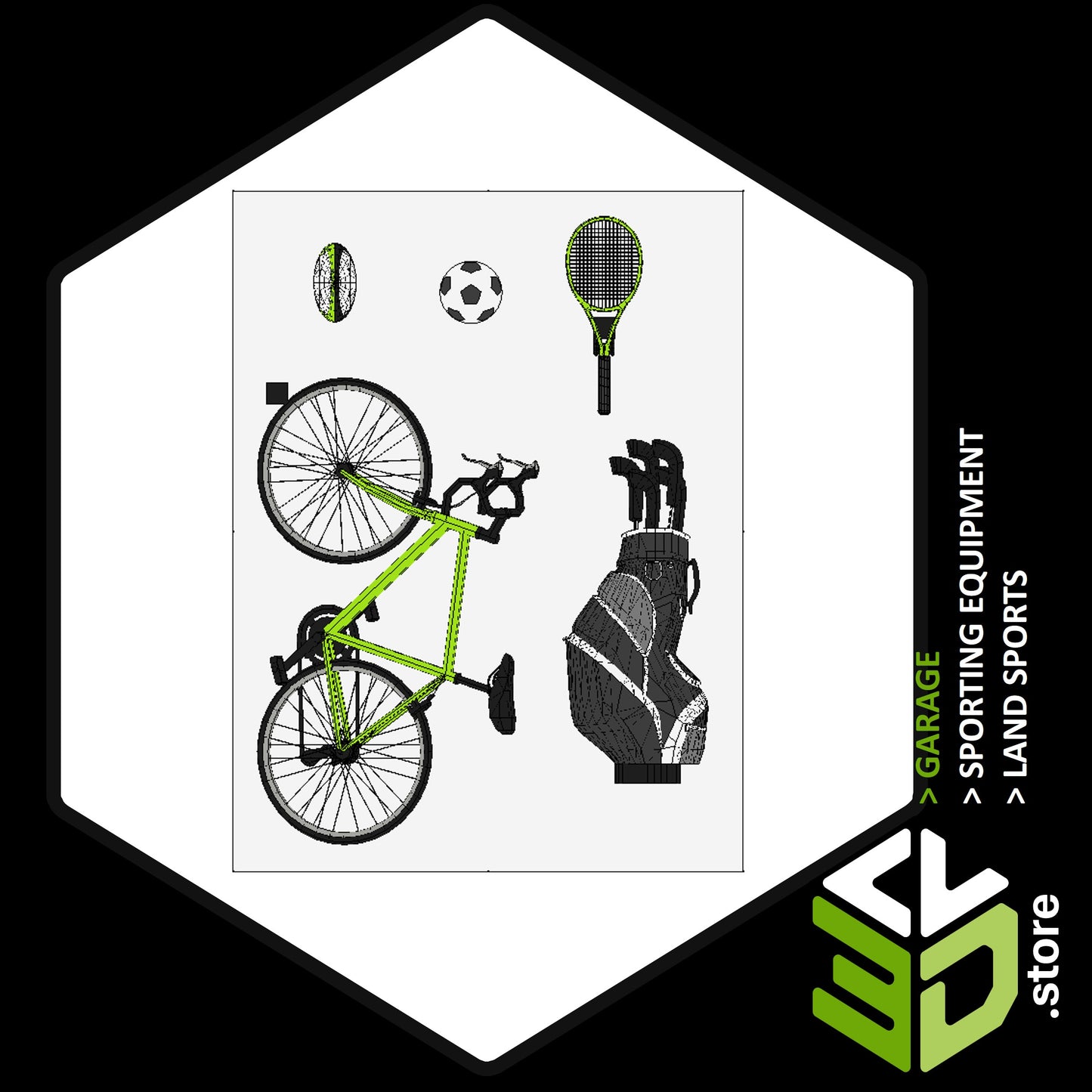 Sporting Equipment > Land Sports - 3D Models for Cabinet Vision