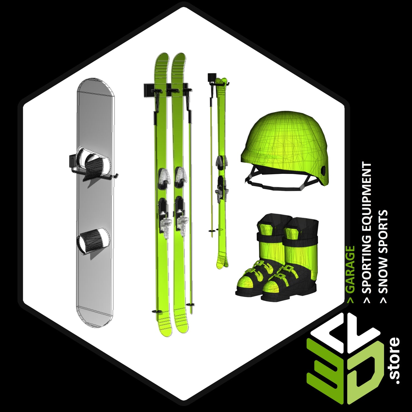 Sporting Equipment > Snow Sports - 3D Models for Cabinet Vision