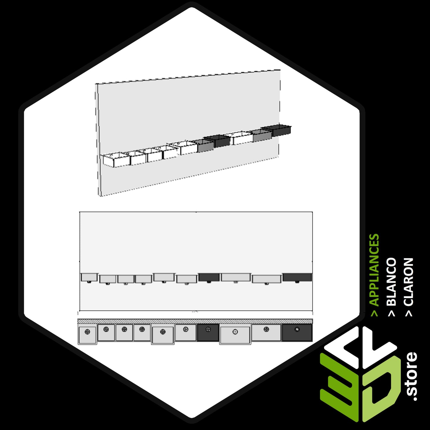 Blanco - Claron 3D Models for Cabinet Vision