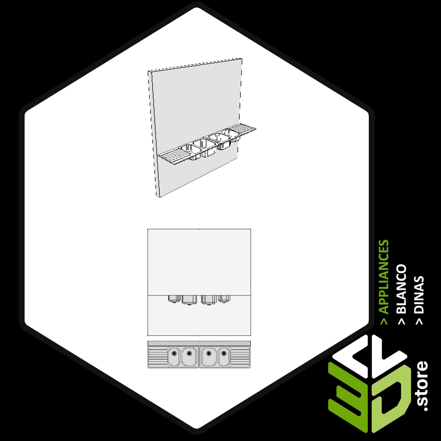 Blanco - Dinas 3D Models for Cabinet Vision
