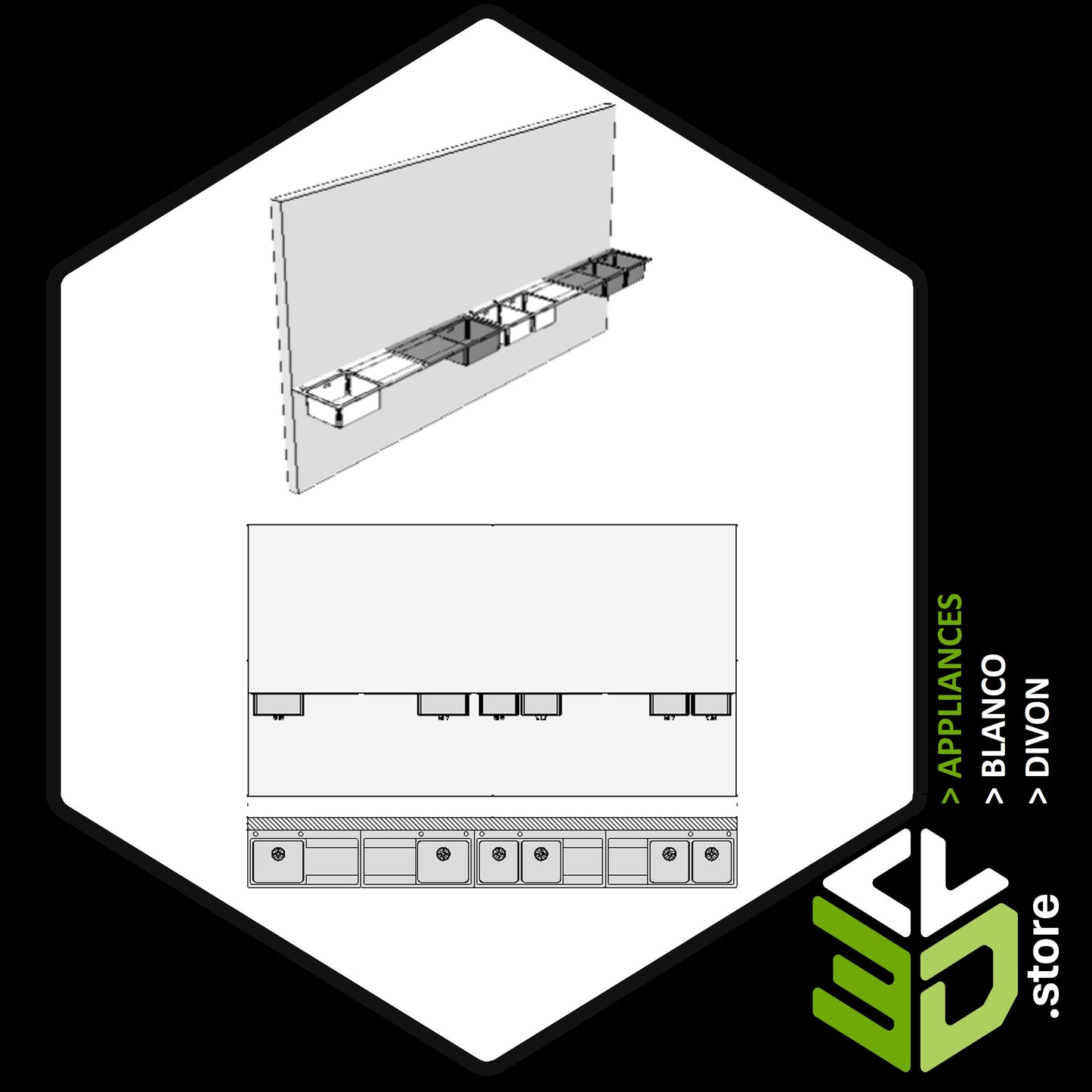 Blanco - Divon 3D Models for Cabinet Vision