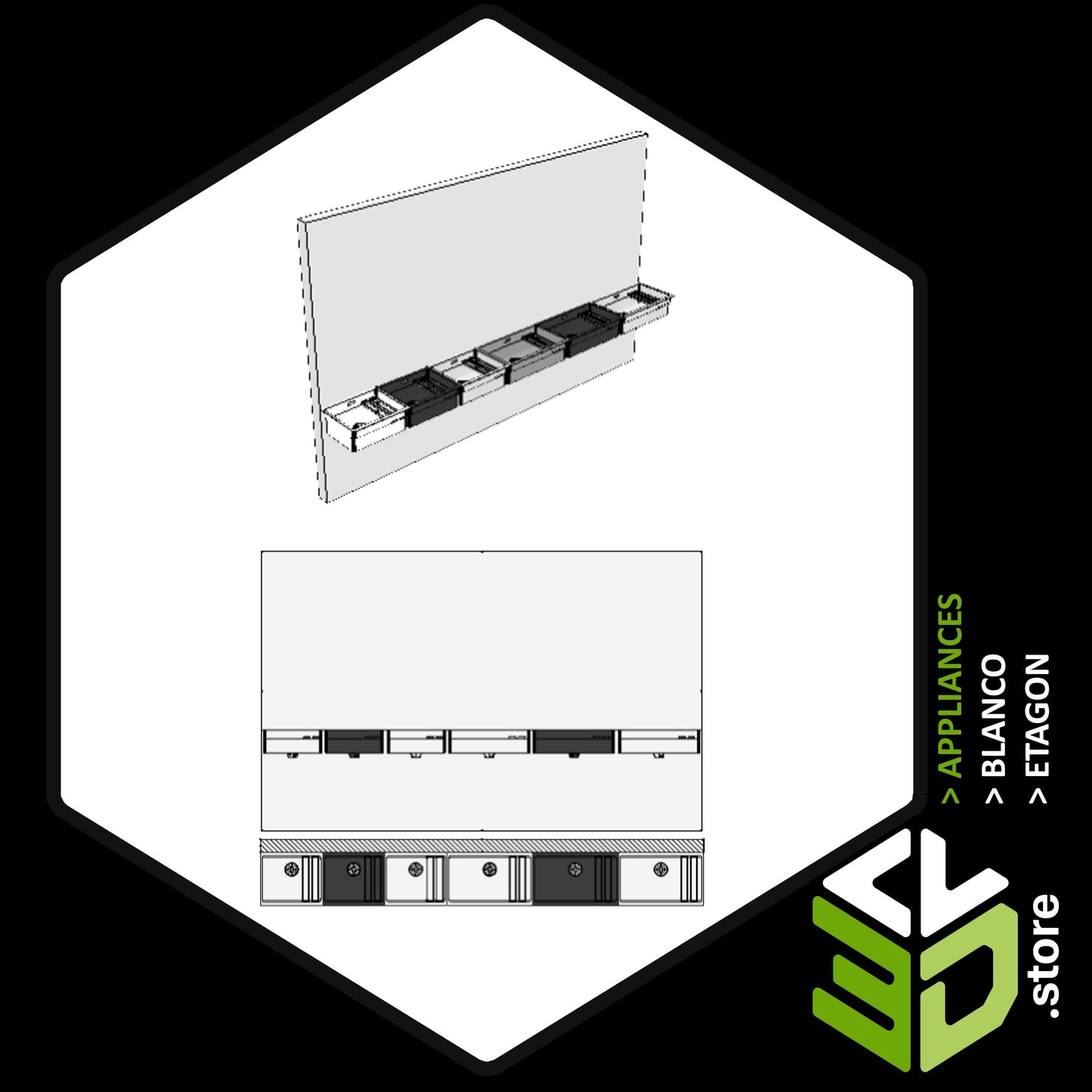 Blanco - Etagon 3D Models for Cabinet Vision