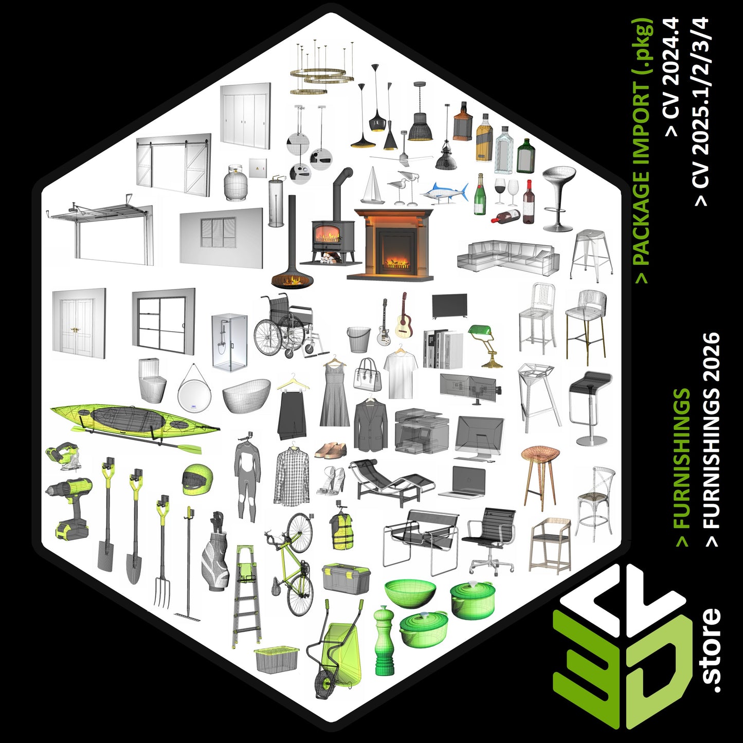 CV3D.store FURNISHINGS 2026