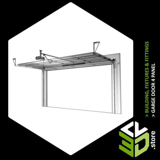 Garage Door 4 Panel - 3D Model for Cabinet Vision